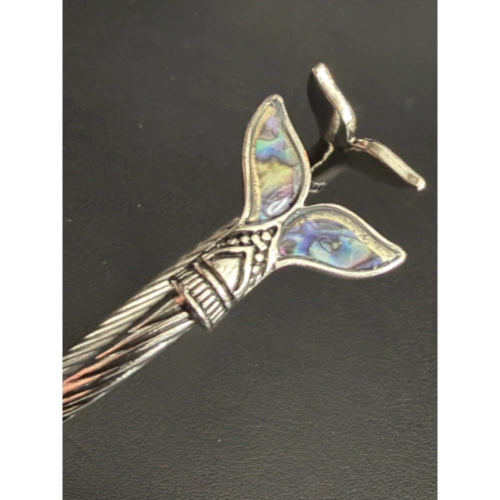 Cuff Bracelet Silver Tone Mermaidcore